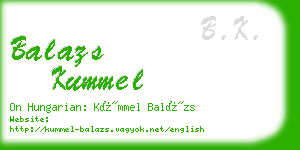 balazs kummel business card